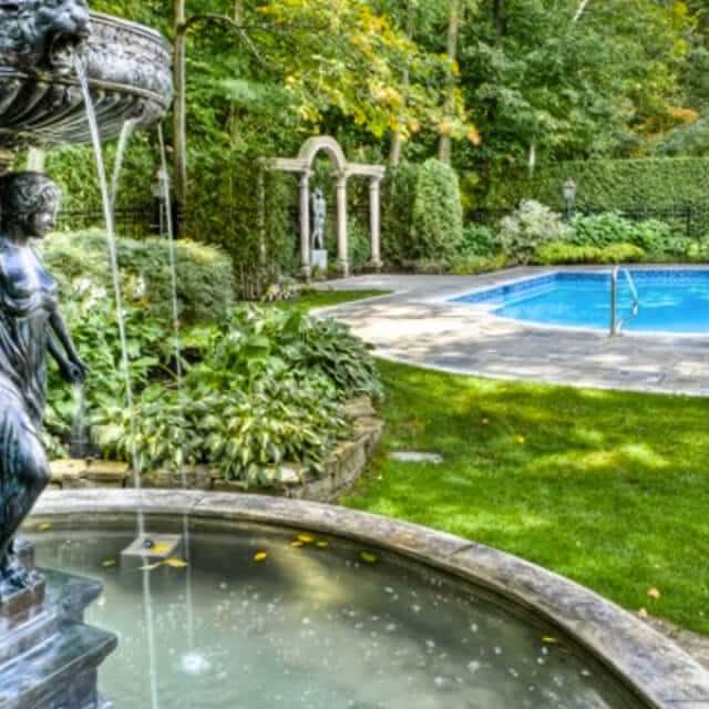 Dream backyard with fountain